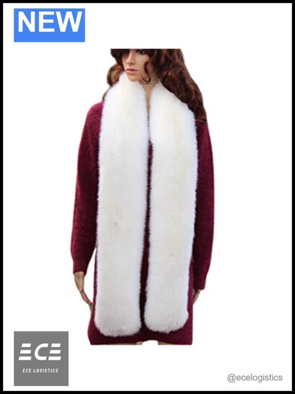 Faux Fur Collar Wrap Stole Scarf Shawl Winter Warm Neck Warmer
